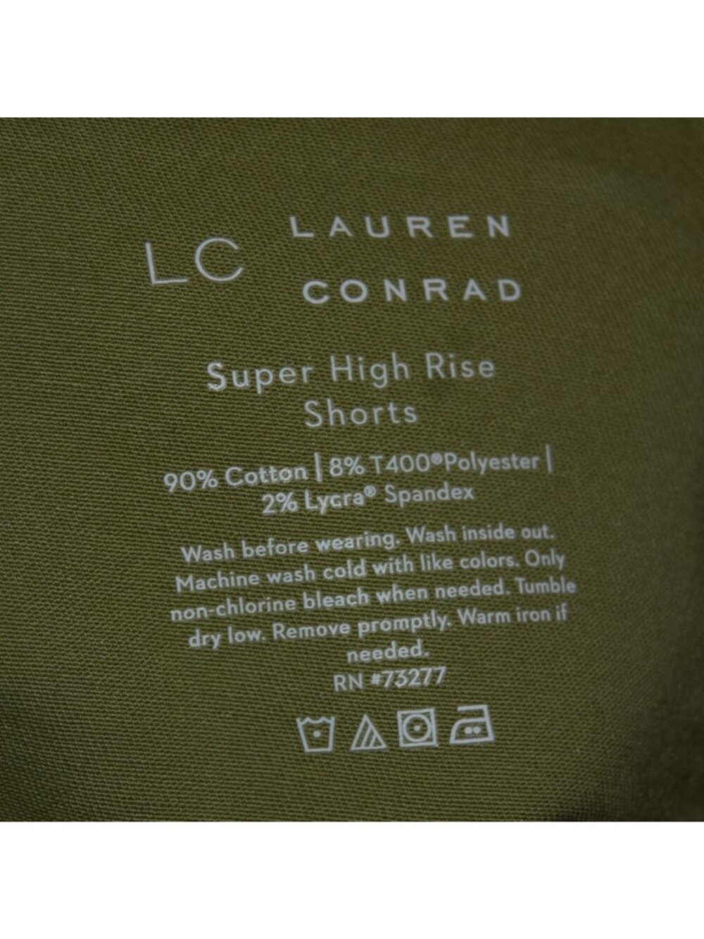 LC Lauren Conrad Women's Sz 14 Green Super High-Rise Shorts - Picture 3 of 7